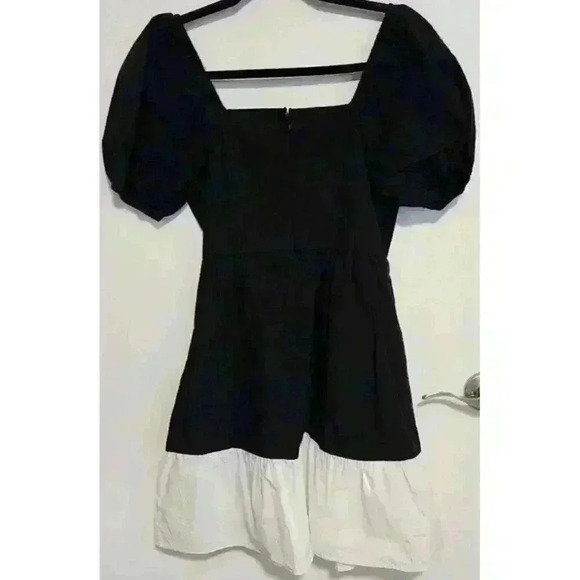 Very J Party Dress Black with White Ruffle‎ Puff Sleeves, Size S - Picture 10 of 10
